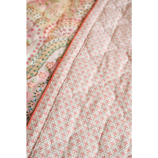 Pip Studio Jabali Flower Quilt - Koraalrood 180x260 cm
