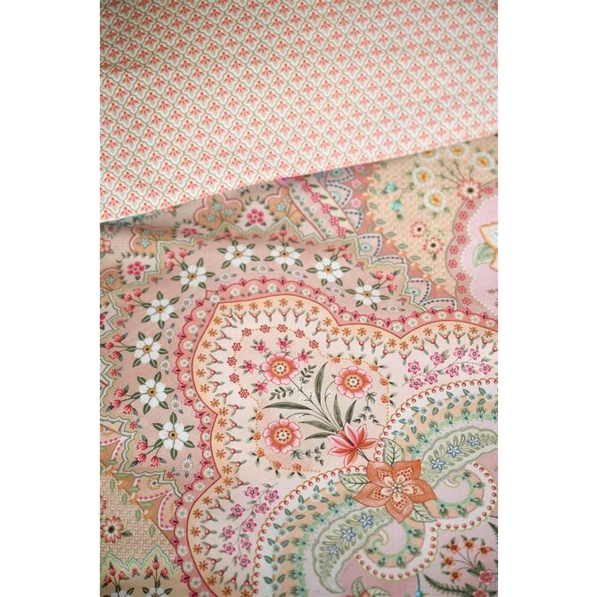 Pip Studio Dekbedovertrek Jabali Flower - Koraalrood 140x200/220 cm