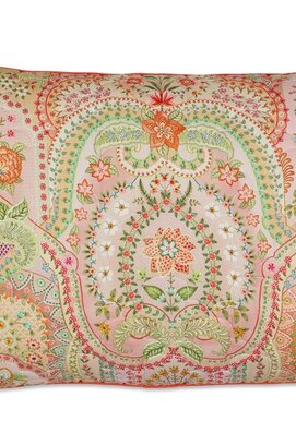 Pip Studio Jabali Flower Quilted Cushion - Koraalrood 45x70 cm