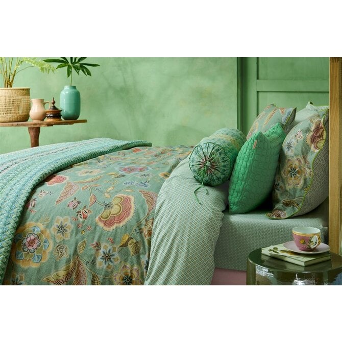 Pip Studio Dekbedovertrek Matata - Groen 200x200/220 cm Pip Studio Dekbedovertrek Matata - Groen 200x200/220 cm