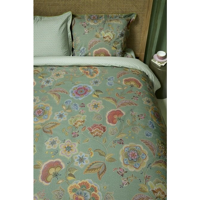 Pip Studio Dekbedovertrek Matata - Groen 200x200/220 cm Pip Studio Dekbedovertrek Matata - Groen 200x200/220 cm