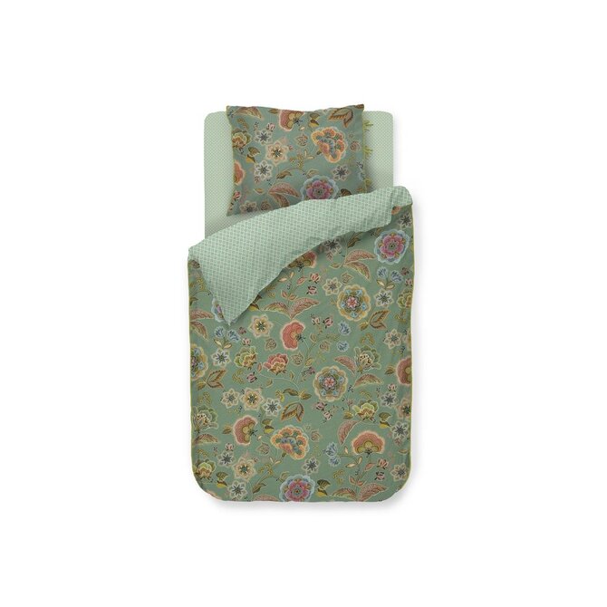 Pip Studio Dekbedovertrek Matata - Groen 240x200/220 cm Pip Studio Dekbedovertrek Matata - Groen 240x200/220 cm
