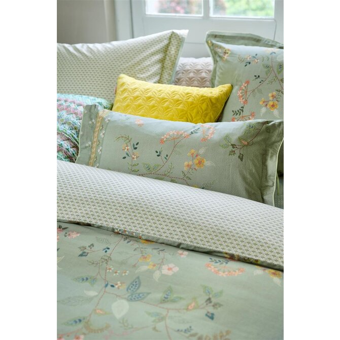 Pip Studio Kili Flower Cushion - Groen 35x60 cm Pip Studio Kili Flower Cushion - Groen 35x60 cm