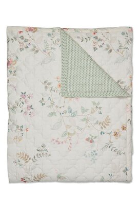 Pip Studio Kili Flower Quilt - Wit 270x260 cm