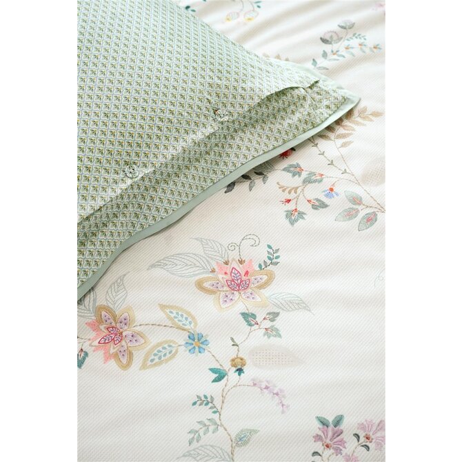 Pip Studio Dekbedovertrek Kili Flower - Wit 140x200/220 cm Pip Studio Dekbedovertrek Kili Flower - Wit 140x200/220 cm