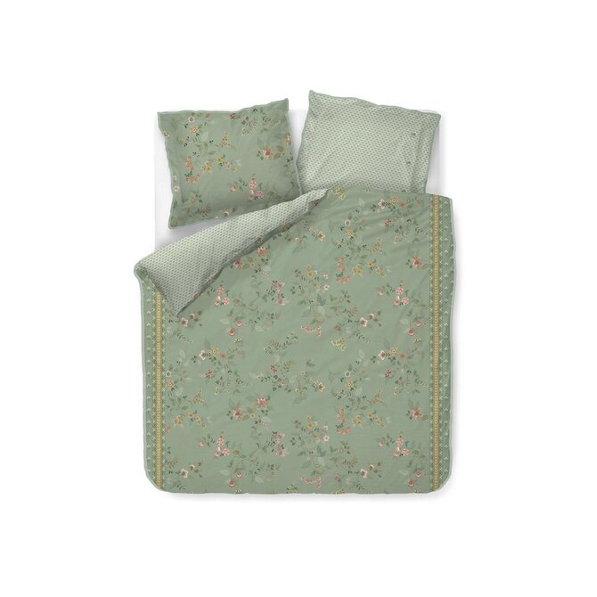 Pip Studio Dekbedovertrek Kili Flower - Groen 140x200/220 cm Pip Studio Dekbedovertrek Kili Flower - Groen 140x200/220 cm