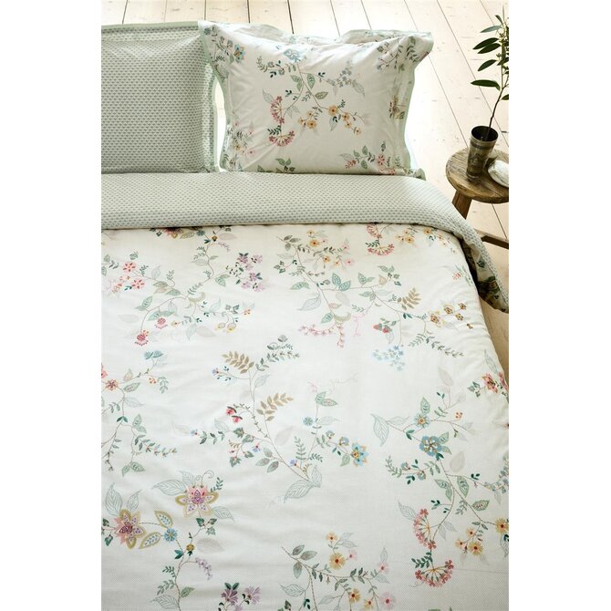 Pip Studio Dekbedovertrek Kili Flower - Wit 260x200/220 cm