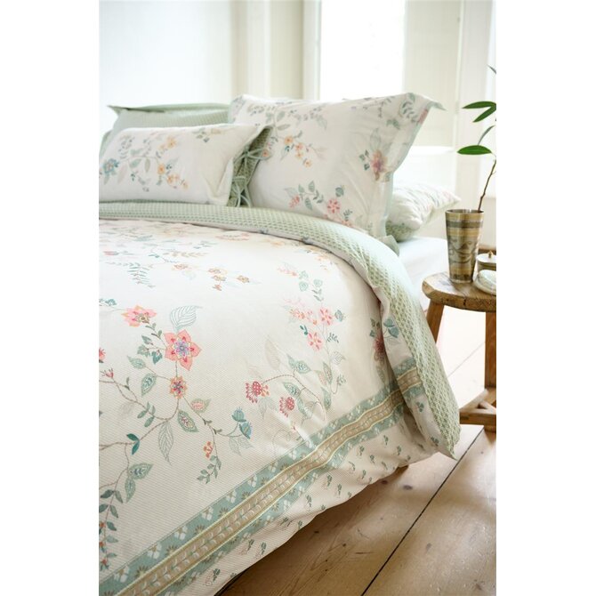 Pip Studio Dekbedovertrek Kili Flower - Wit 260x200/220 cm
