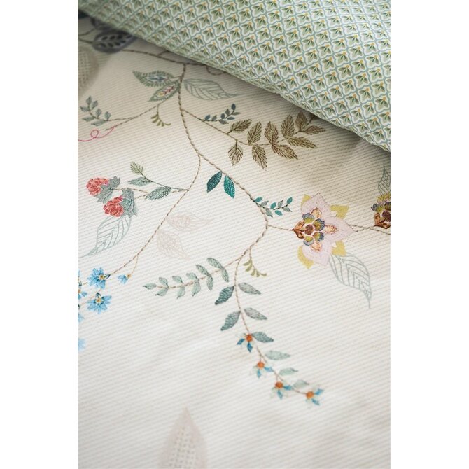 Pip Studio Dekbedovertrek Kili Flower - Wit 260x200/220 cm