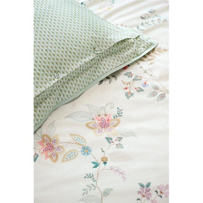 Pip Studio Dekbedovertrek Kili Flower - Wit 260x200/220 cm