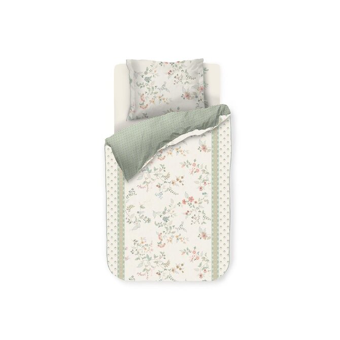 Pip Studio Dekbedovertrek Kili Flower - Wit 260x200/220 cm
