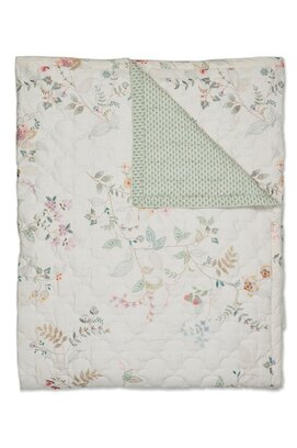 Pip Studio Kili Flower Quilt - Wit 220x260 cm