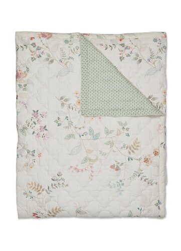 Pip Studio Pip Studio Kili Flower Quilt - Wit 180x260 cm