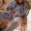 Vandyck Vandyck Badjas FLEUR cream tan Large