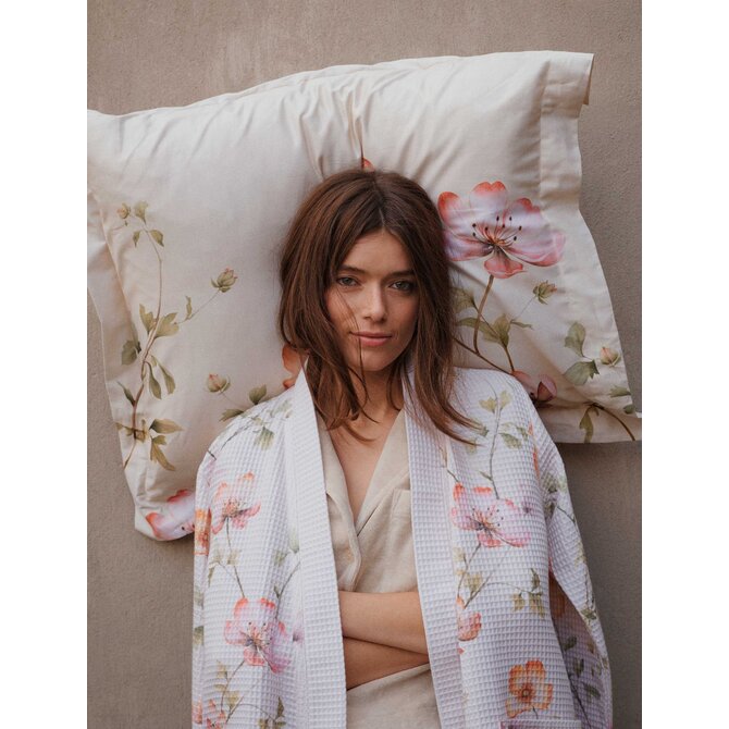 Vandyck Badjas AMY cream tan Large