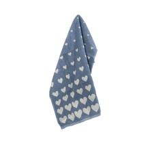 Bunzlau Castle Keukendoek Hearts Grey-Blue