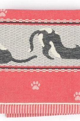 Bunzlau Castle Cats theedoek 65x65 Red
