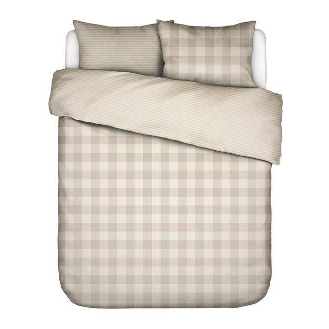 Essenza Chess Dekbedovertrek 240x200/220 Oatmeal Essenza Chess Dekbedovertrek 240x200/220 Oatmeal