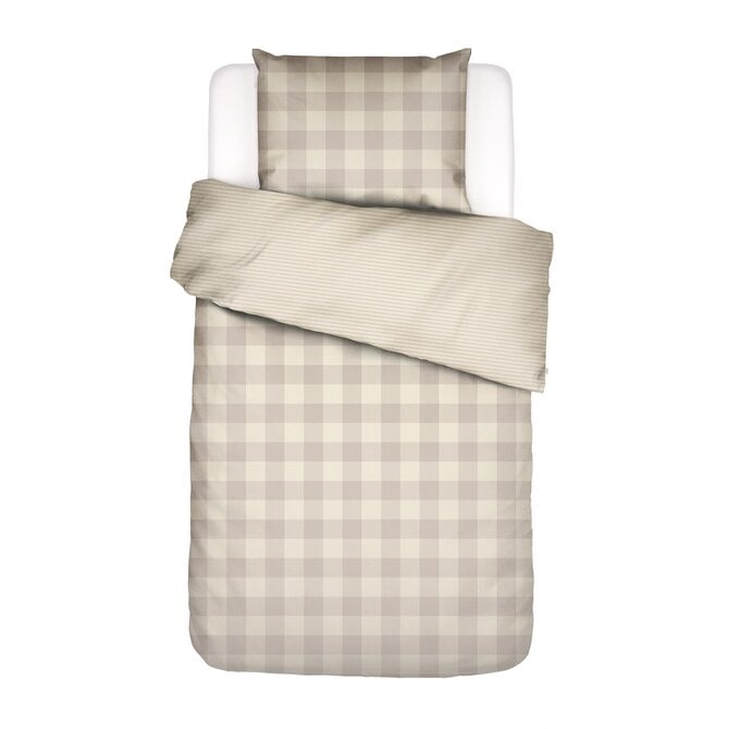 Essenza Chess Dekbedovertrek 260x200/220 Oatmeal Essenza Chess Dekbedovertrek 260x200/220 Oatmeal