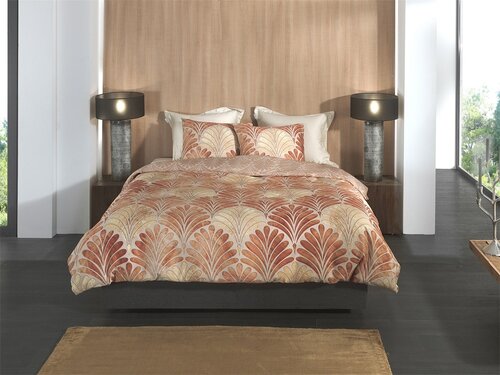 Heckettlane Dekbedovertrek Elif - Dekbed met instopstrook - Oranje - 100% Katoen-Satijn - Abstract - 140x220 + 1 sloop 60/70 cm