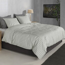 Zo! Home Zohome Righe di Percalle Dekbedovertrek 240x200/220 Northern Grey