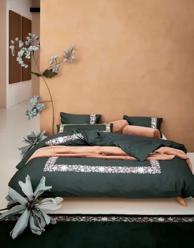 Essenza Essenza Veroniq Dekbedovertrek 200x200/220 Balsam green afbeelding