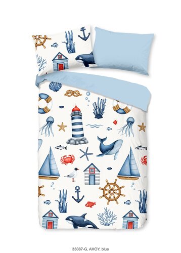 Good Morning Good Morning kids Dekbedovertrek nr.33087 Ahoy blauw 140x200/220 afbeelding