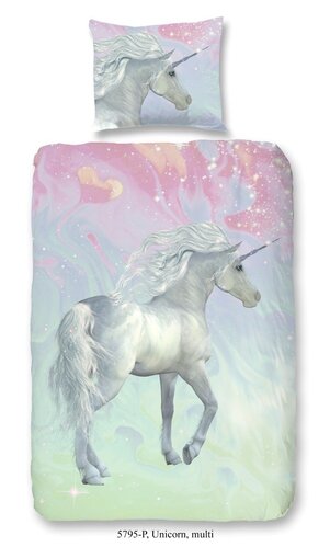 Good Morning Good Morning kids Dekbedovertrek nr.5795 Unicorn multi 140x200/220 afbeelding
