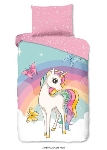 Good Morning Good Morning kids Dekbedovertrek nr.30750 Unicorn multi 140x200/220 afbeelding