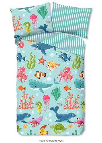 Good Morning Good Morning kids Dekbedovertrek nr.32016 Ocean aqua 140x200/220 afbeelding