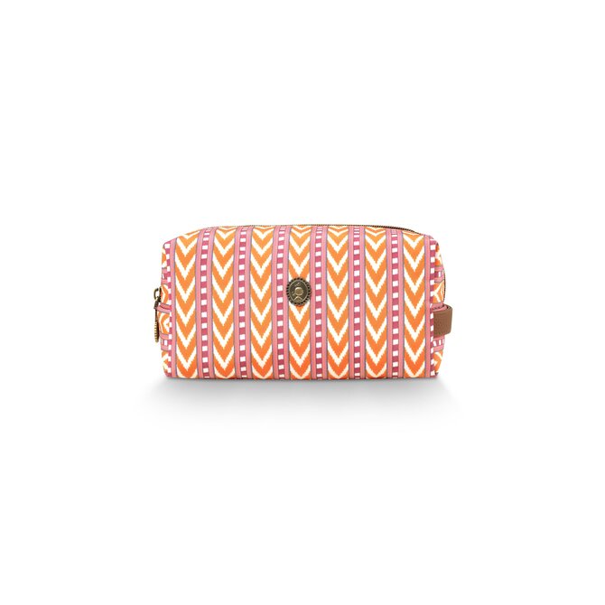 Pip Studio Coco Cosmetic Bag Medium Samba Stripe Orange 21.5x10x10.5cm