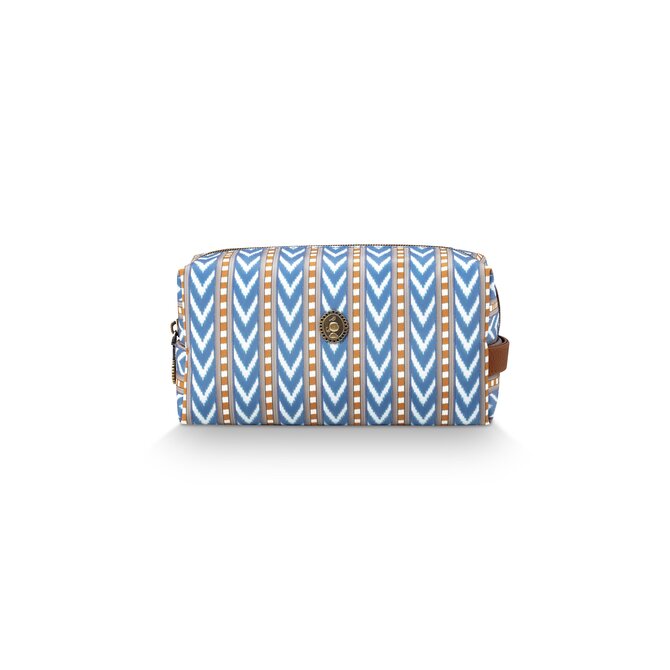 Pip Studio Coco Cosmetic Bag Medium Samba Stripe Blue 21.5x10x10.5cm