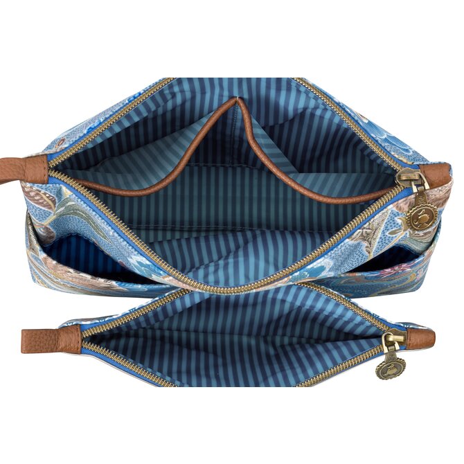 Pip Studio Caryn Cosmetic Bags Combi Matata Blue 26x7.5x18cm/22x1x13cm Pip Studio Caryn Cosmetic Bags Combi Matata Blue 26x7.5x18cm/22x1x13cm