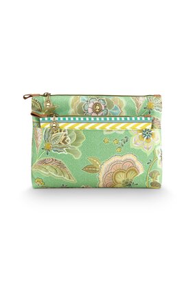 Pip Studio Caryn Cosmetic Bags Combi Matata Green 26x7.5x18cm/22x1x13cm