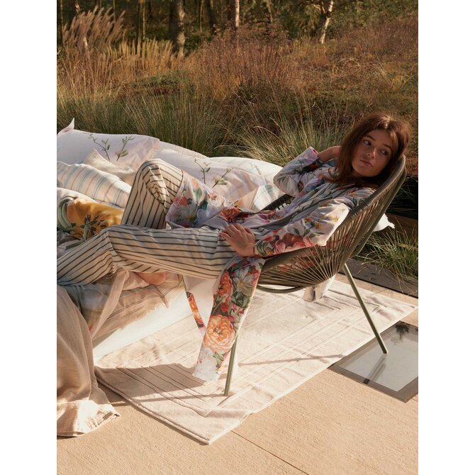 Vandyck Dekbedovertrek FLEUR FESTIVE cream tan 1-persoons (140x200/220 )