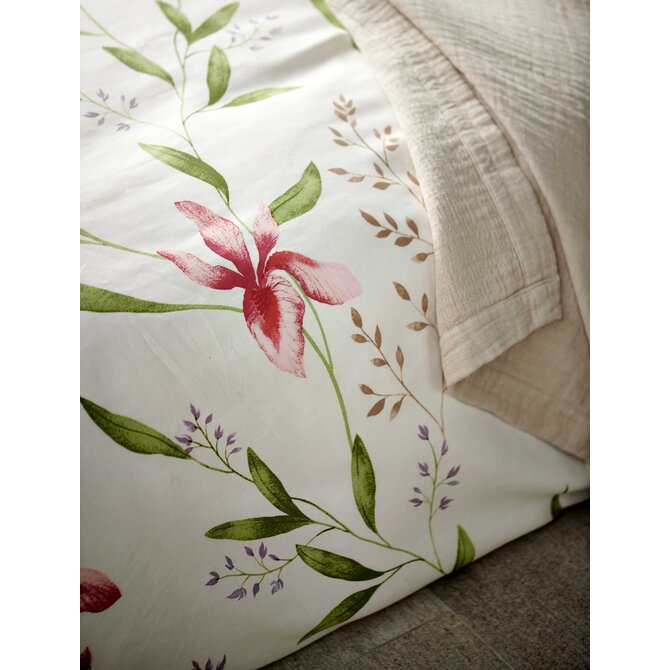 Vandyck Dekbedovertrek SERENE FLOWER offwhite        1-persoons (140x200/220 ) Vandyck Dekbedovertrek SERENE FLOWER offwhite        1-persoons (140x200/220 )