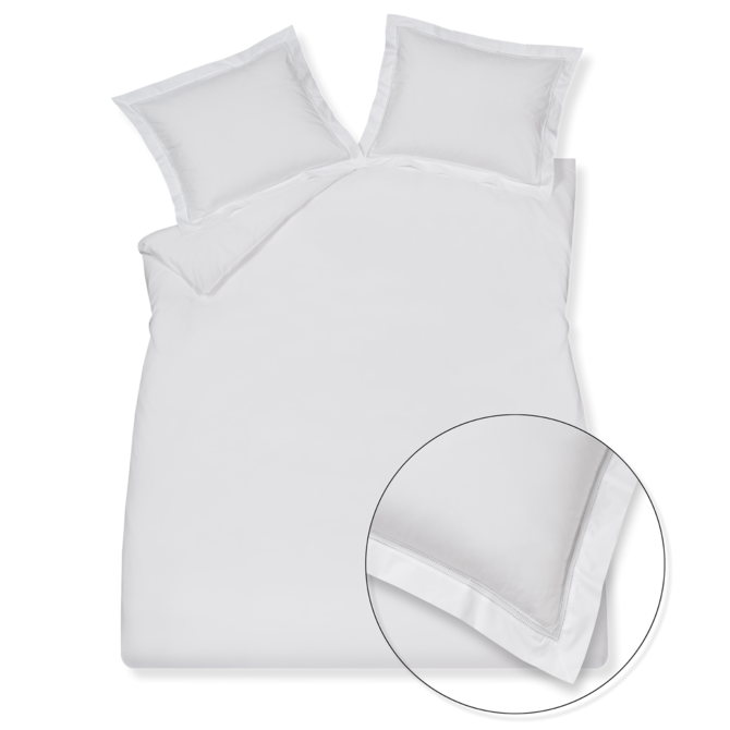 Vandyck Dekbedovertrek PURITY RAVELLO white      1-persoons (140x200/220 )