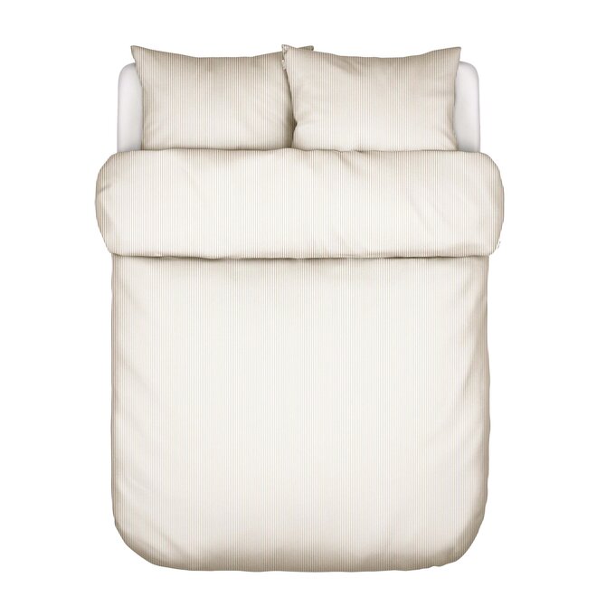 Marc O'Polo Classic Fine Stripe Dekbedovertrek 140x200/220 Dark sand Marc O'Polo Classic Fine Stripe Dekbedovertrek 140x200/220 Dark sand