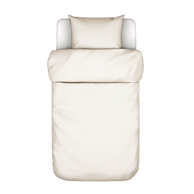 Marc O'Polo Classic Fine Stripe Dekbedovertrek 140x200/220 Dark sand Marc O'Polo Classic Fine Stripe Dekbedovertrek 140x200/220 Dark sand