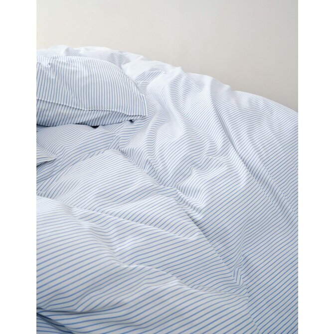 Marc O'Polo Classic Fine Stripe Dekbedovertrek 140x200/220 Denim blue