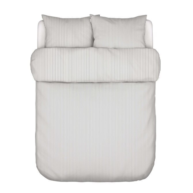 Marc O'Polo Classic Fine Stripe Dekbedovertrek 140x200/220 Anthracite Marc O'Polo Classic Fine Stripe Dekbedovertrek 140x200/220 Anthracite