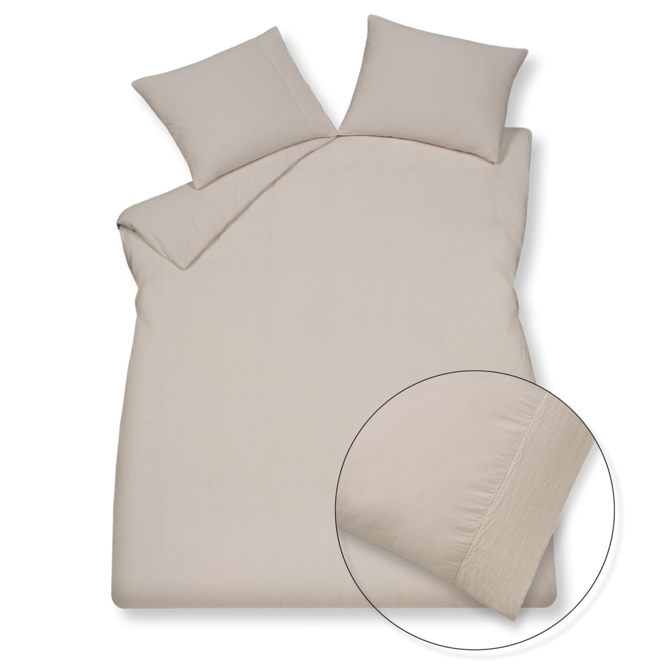 Vandyck Dekbedovertrek PURE 07 YD W.BAND stone        1-persoons (140x200/220 ) Vandyck Dekbedovertrek PURE 07 YD W.BAND stone        1-persoons (140x200/220 )