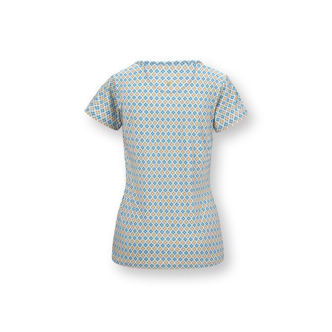 Pip Studio Tilly Short Sleeve Top Mojo Blue L Pip Studio Tilly Short Sleeve Top Mojo Blue L