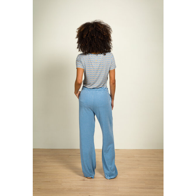 Pip Studio Tilly Short Sleeve Top Mojo Blue L Pip Studio Tilly Short Sleeve Top Mojo Blue L