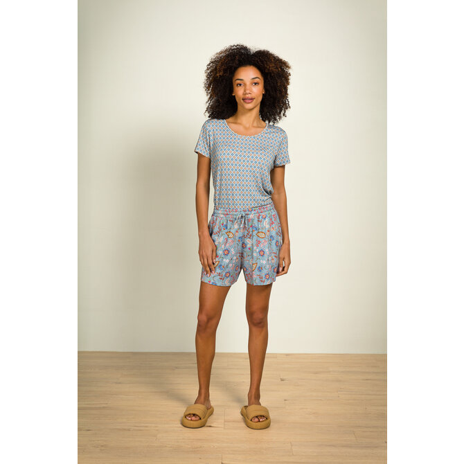 Pip Studio Tilly Short Sleeve Top Mojo Blue L Pip Studio Tilly Short Sleeve Top Mojo Blue L