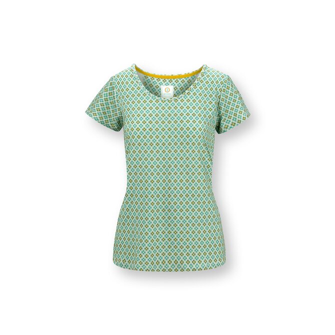 Pip Studio Tilly Short Sleeve Top Mojo Green L
