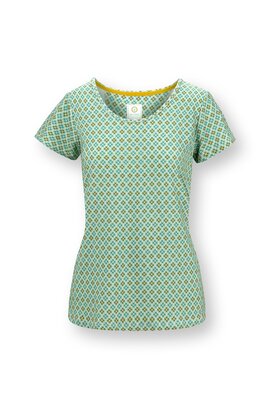 Pip Studio Tilly Short Sleeve Top Mojo Green M
