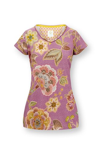 Pip Studio Pip Studio Toy Short Sleeve Top Matata Lilac S afbeelding