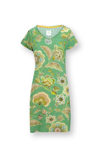 Pip Studio Pip Studio Djoy Short Sleeve Nightdress Matata Green L