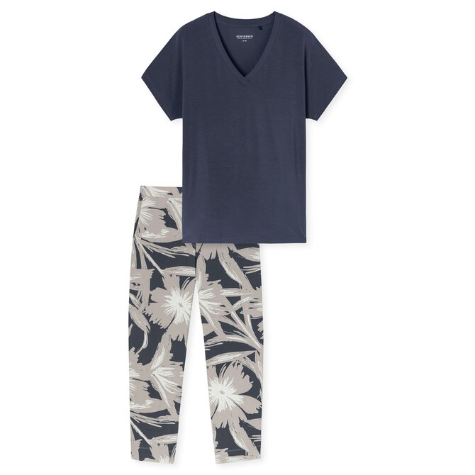 Schiesser Pyjamas 3/4  graphite 182540 40/L Schiesser Pyjamas 3/4  graphite 182540 40/L